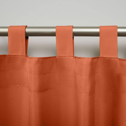 Exclusive Home Cabana - Panel de Cortina Superior de Gancho y Bucle para filtrar la luz, 54 x 84 Pulgadas, Color Naranja meca, Juego de 2