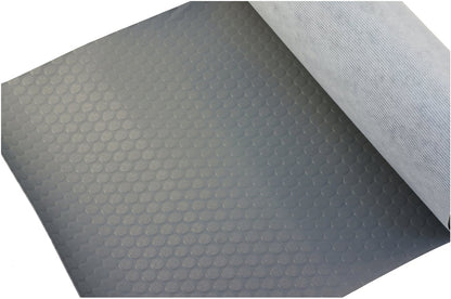 Tapete Antiderrapante Tipo Piso presentación en Rollo – para Pasillo PVC Tachón – 0.60m Ancho x 10m Largo x 2mm Espesor – Tapete de Círculos Ideal para Evitar Resbalones y Proteger el Piso.