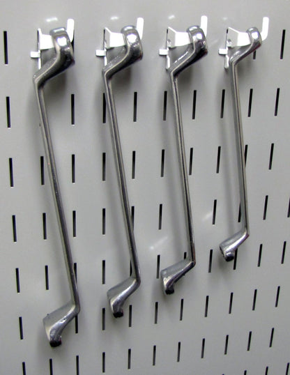 Wall Control KT-200-DLX B Set de ganchos ranurados de lujo para paneles de almacenamiento Blanco