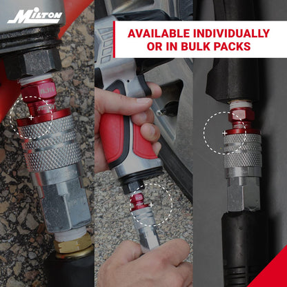 Milton S-303VKIT HIGHFLOWPRO - Juego de acopladores y enchufes estilo V 1/4 NPT morado - 3 piezas