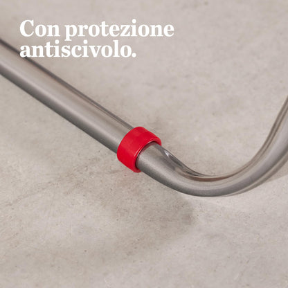 Rayen Tendedero Plegable con Alas 19 m, 177 x 54 x 107 cm, Secador de Ropa de Acero para Interior y Exterior, Antideslizante con Sistema de Bloqueo, Gris y Blanco