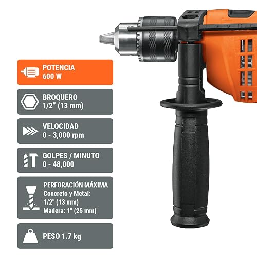 TRUPER ROTO-1/2A10, Rotomartillo/destornillador 1/2", 600W