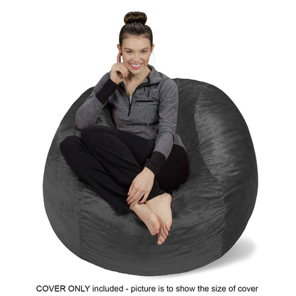 Sofa Sack Funda para Silla de puf, 4 pies, Color carbón