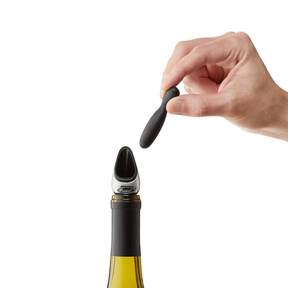 Conejo vertedor de vino con tapón (negro)
