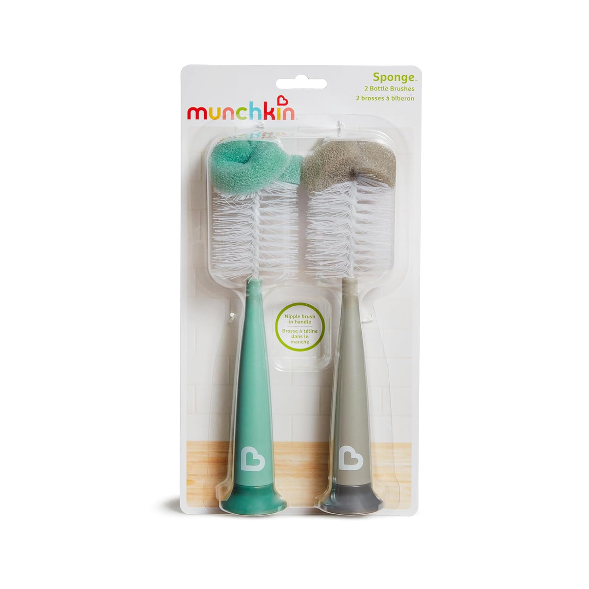 Munchkin Esponja para botellas, 2 unidades, color gris