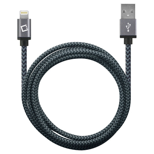 Cellet Cable de Datos y Carga con Conector Lightning a USB, 8 Pines, Autorizado por Apple, 1.2 m de Largo, Color Negro