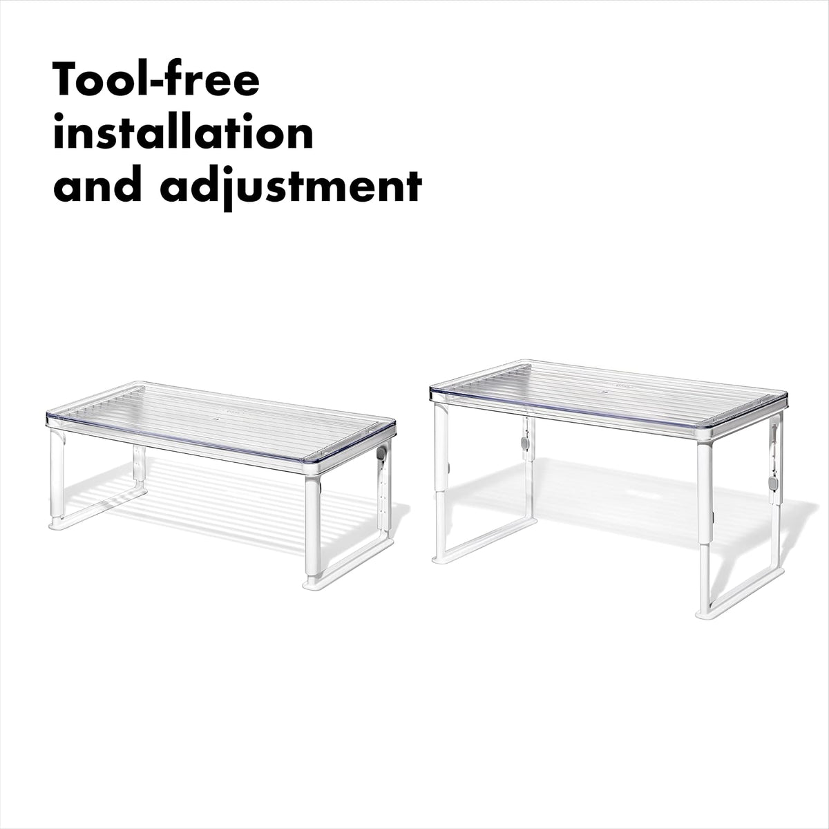 OXO Good Grips - Elevador de estante ajustable para nevera