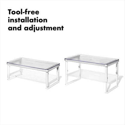 OXO Good Grips - Elevador de estante ajustable para nevera