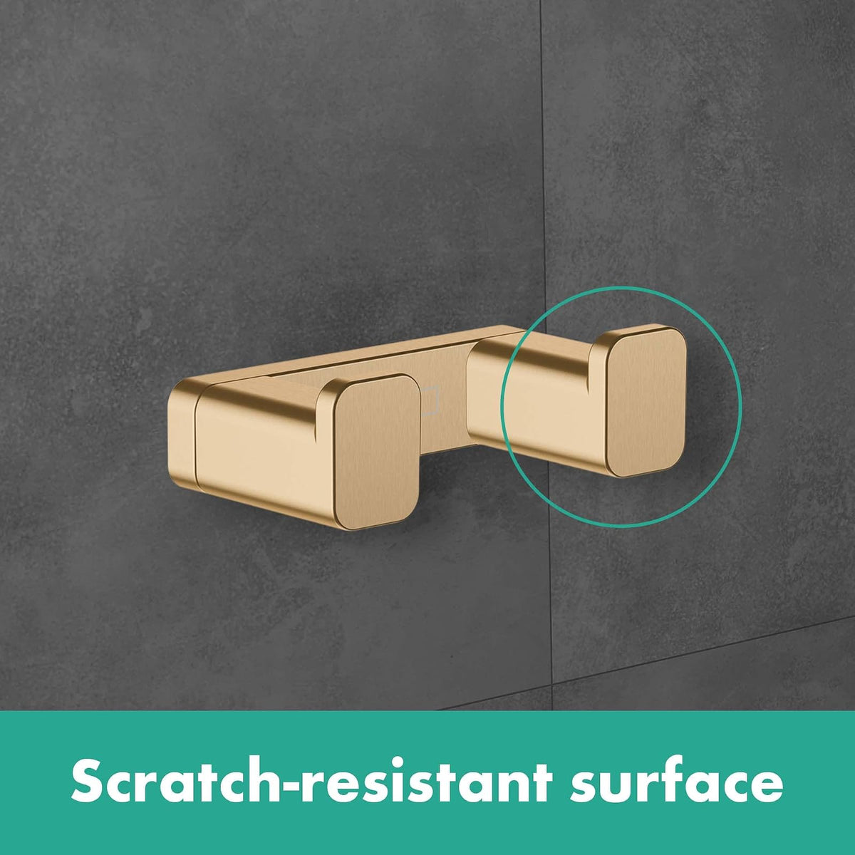 hansgrohe AddStoris - Gancho doble en cromo de 1 pulgada, accesorios en cromo, 41755000