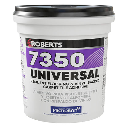 ROBERTS 7350-1 Adhesivo universal para suelos de vinilo de 1 galón, blanco roto