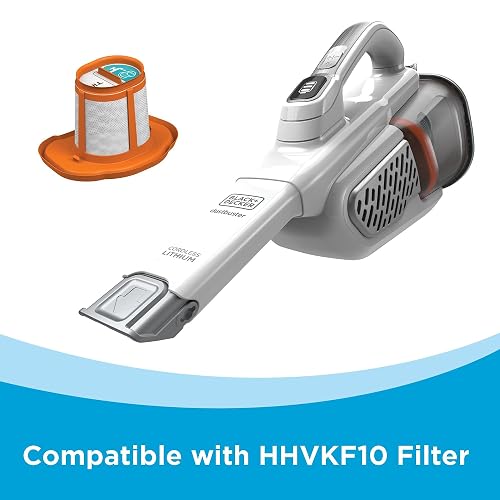 BLACK+DECKER Dustbuster Aspiradora de Mano, inalámbrica, AdvancedClean+, Color Blanco (HHVK320J10)