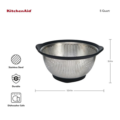 KitchenAid KO166OSOBA - Colador, 5 cuarzos, color negro