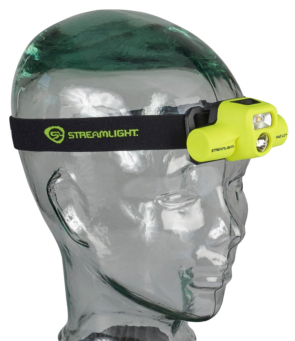 Streamlight 61460 HAZ-LO 250-Lúmenes LED Linterna Frontal Recargable USB 120V CA y 3M Dual Lock con Correas, Amarilla