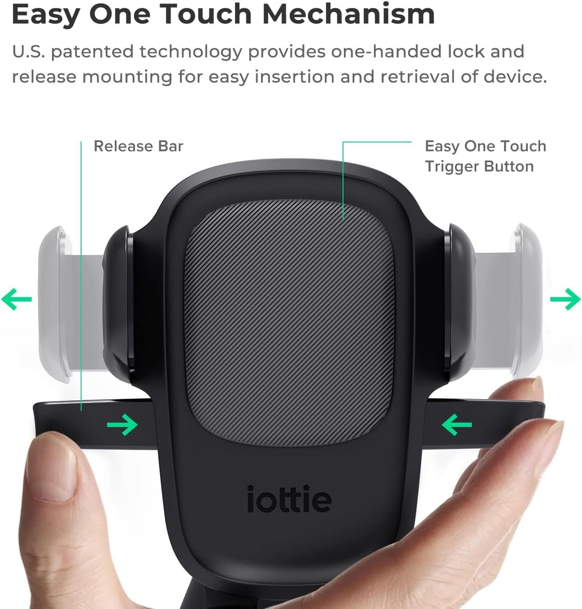 iOttie Easy One Touch 5 - Soporte Universal para teléfono de Automóvil para iPhone, Google, Samsung, Moto, Huawei, Nokia, LG y Todos los demás teléfonos Inteligentes