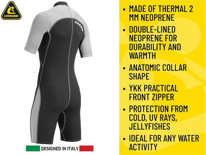 Cressi Lido 2 mm de Neopreno Premium para Mujer Shorty Wetsuit