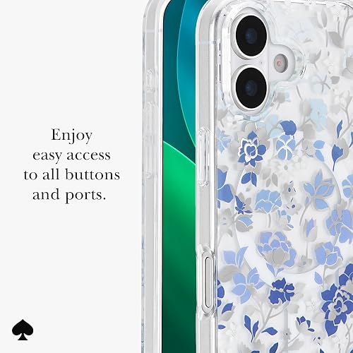 Kate Spade New York - Funda para iPhone 17, diseño de Flores Azules