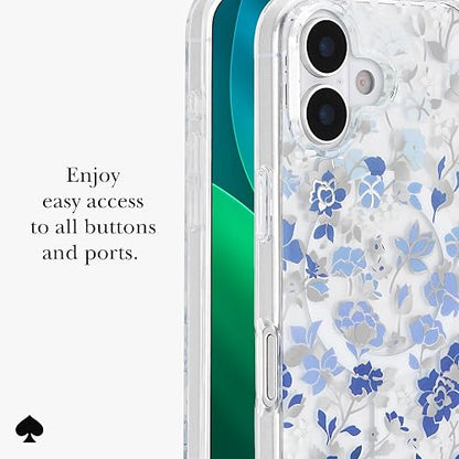 Kate Spade New York - Funda para iPhone 17, diseño de Flores Azules