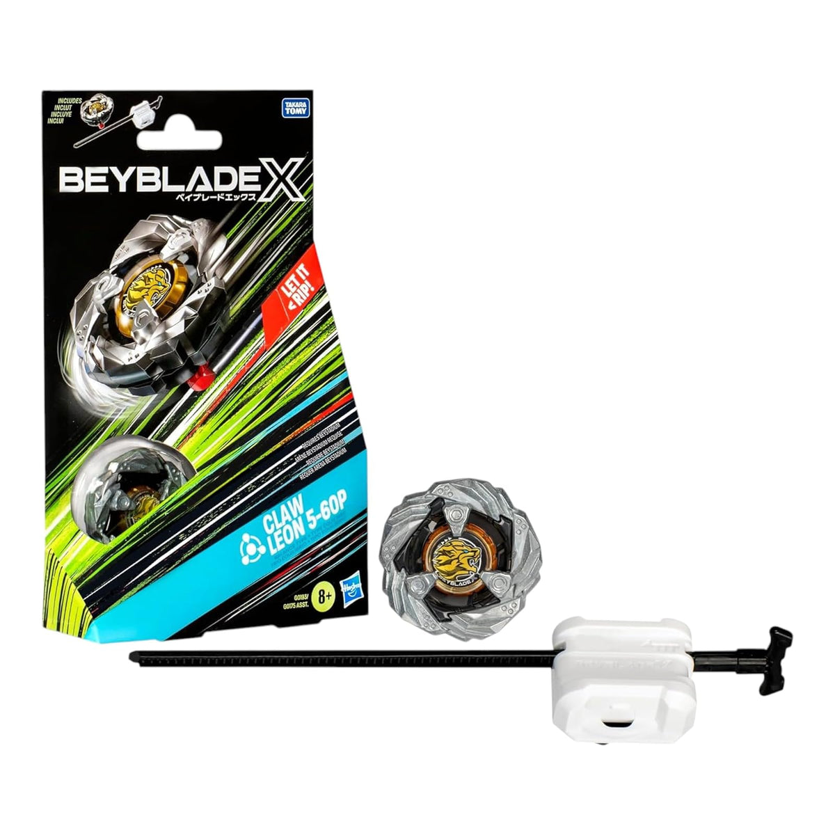 Hasbro Beyblade X Trompo con Lanzador Metal Fundido - Claw Leon