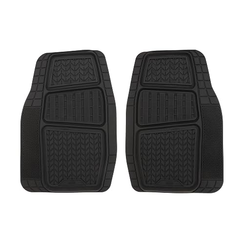 Dickies DuraSport - Alfombrillas de 2 Piezas, Resistentes para Automóviles, Camiones, SUV, Color Negro - Alfombrillas Durasport negras de 2 piezas