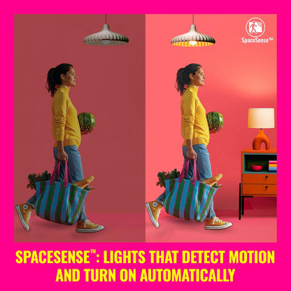 Bombillas LED inteligentes WiZ Connected de 100W A19 - Color - Se conecta a tu Wi-Fi - E26 - Bombilla inteligente - Control con voz o aplicación + Activación con movimiento - Compatible con Matter
