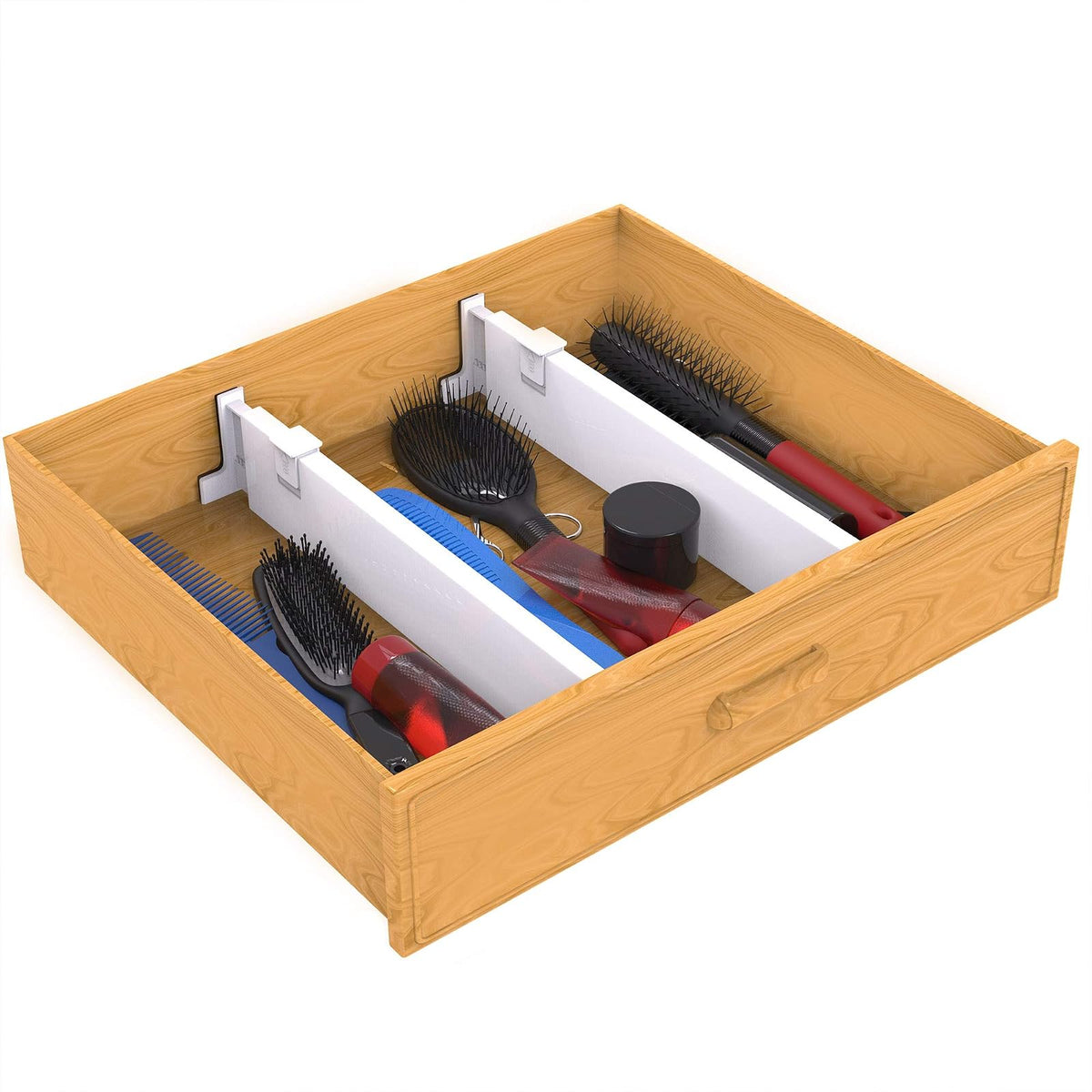 Lavish Home - Separador y Organizador de cajones expandibles, Juego de 2 separadores Ajustables para el hogar para Cocina, Cambiador, recámara, baño y más