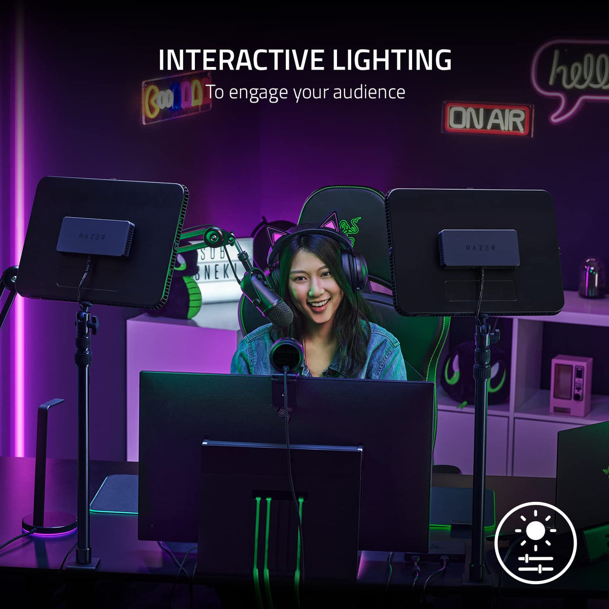 Razer Key Light Chroma,Kit de iluminación Todo en Uno para streaming,