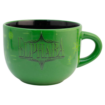 Funkids - Tarro Jumbo bitono pelicula Wicked 820ml, personalizado de Elphaba, tasa para bebidas calientes.