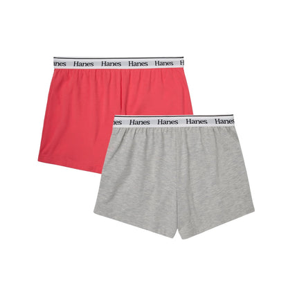 Hanes Originals Sleep Shorts, Comfywear Lounge Shorts, Pajama Shorts for Women, 2-Pack Pantalón de Pijama Mujer