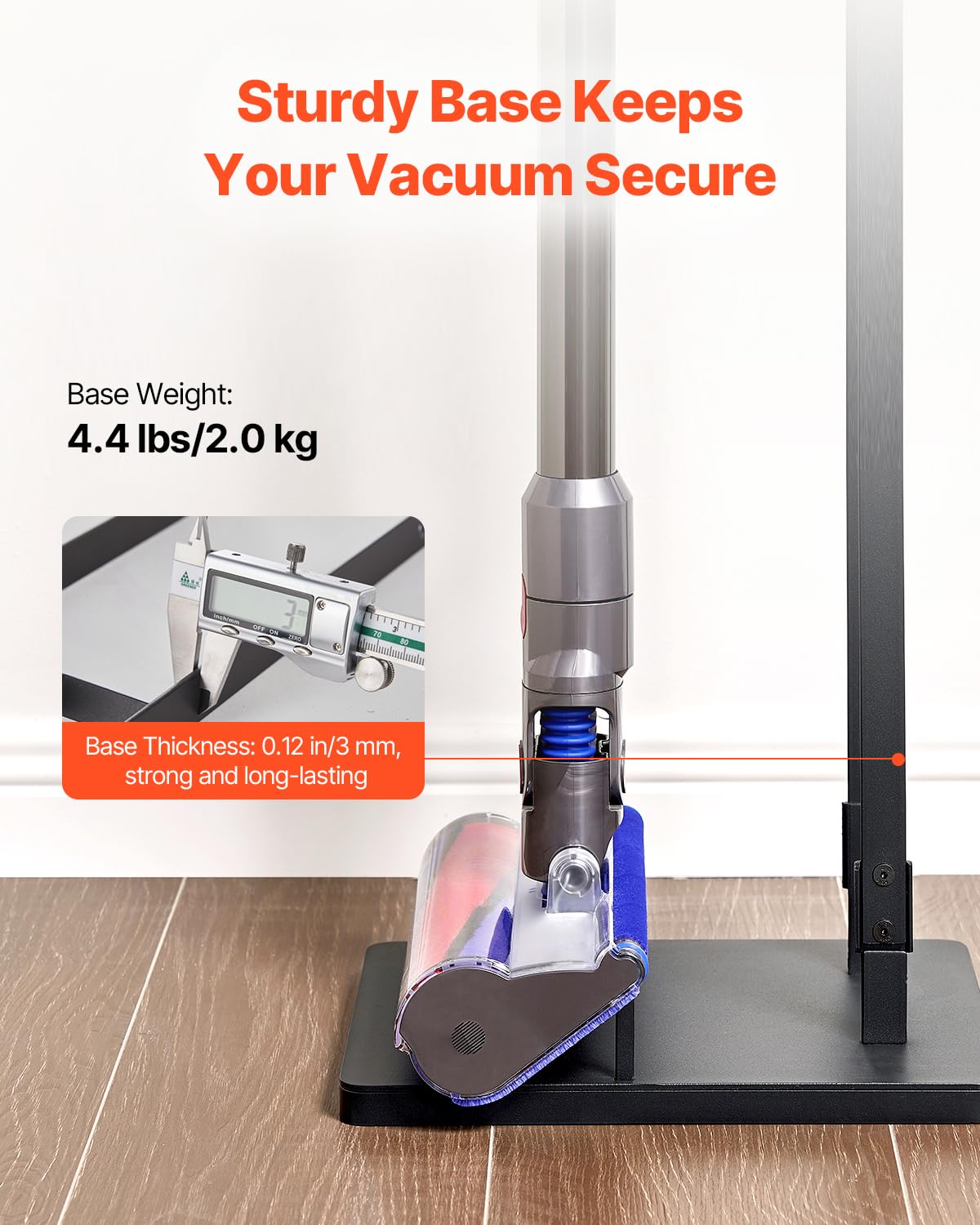 VEVOR Soporte de Aspiradora 1270 mm Compatible con Dyson V6 V7 V8 V10 V11 V15 Soporte Estable para Aspiradora con 4 Ganchos para Aspiradoras Verticales Dyson DC30 DC31 DC34 DC35 DC58 DC59 DC62 D74