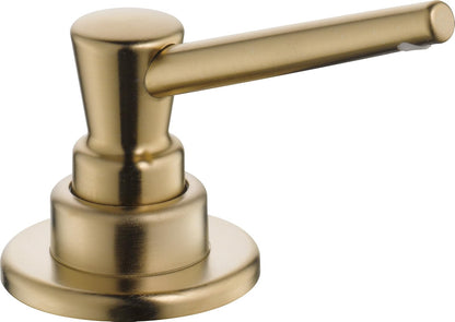 Delta Faucet - Dispensador de jabón/loción dorado, dispensador de jabón para encimera, dispensador de jabón para montaje en cubierta de llenado superior, bronce champaña RP1001CZ - Champagne bronce