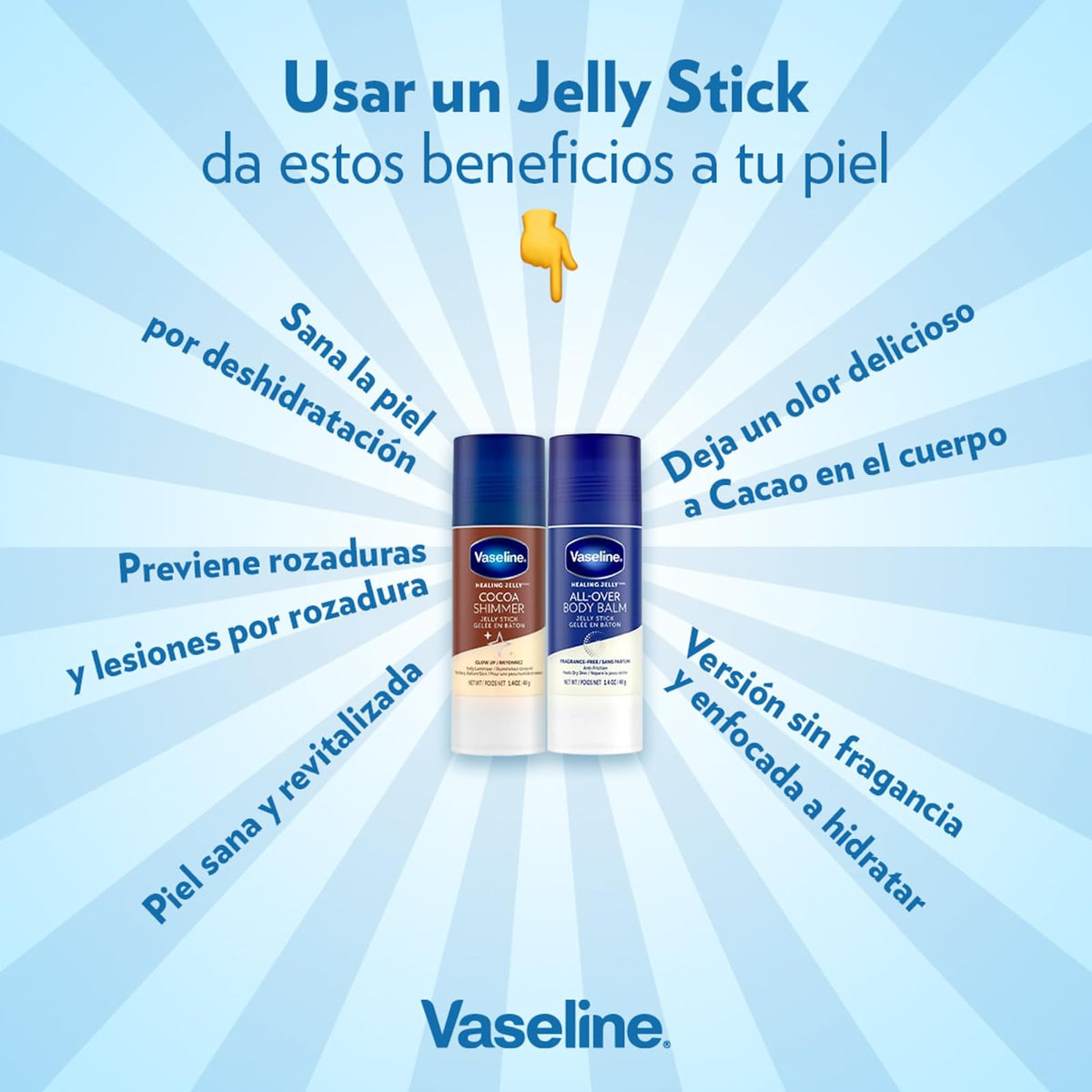 Vaseline - Bálsamo Corporal En Barra (1 Pieza de 40 g.), Original
