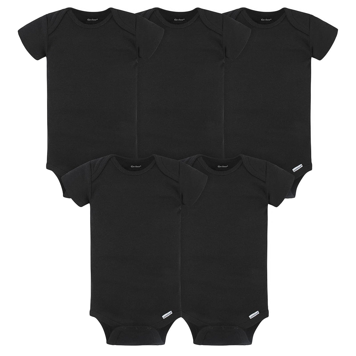 Gerber Baby-Girls - Conjunto de 4 Mamelucos de Manga Corta