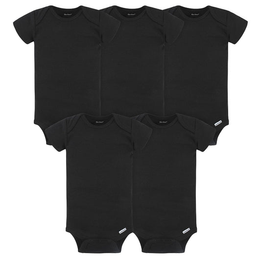 Gerber Baby-Girls - Conjunto de 4 Mamelucos de Manga Corta