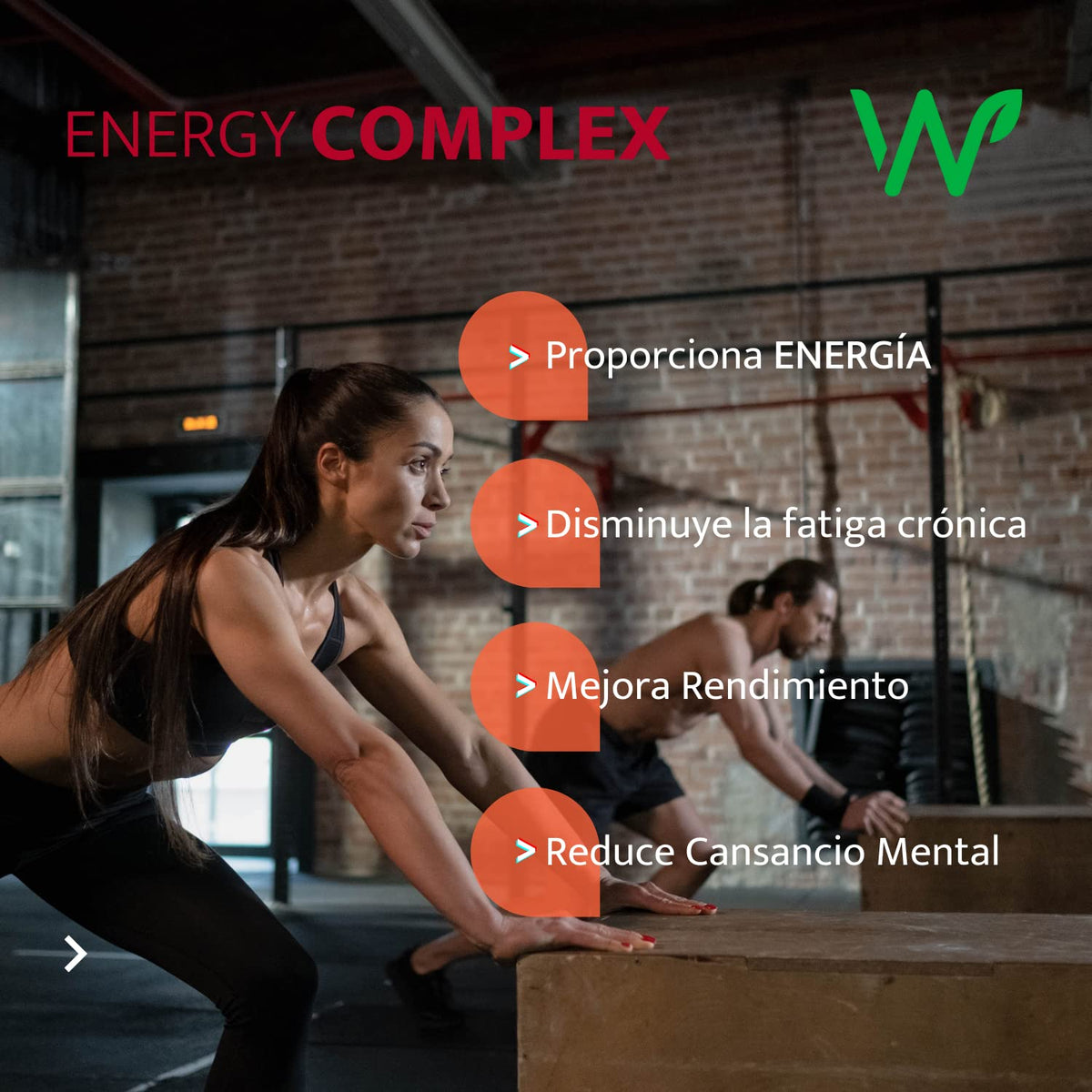 Energy Complex Vitaminas y Suplementos para Mujeres Hombres Performance Energia Vitalidad Disminuir Fatiga con 180 Capsulas | A Base de Ubiquinol Guarana Ginseng Te Verde Complejo B | Natural Wisdom