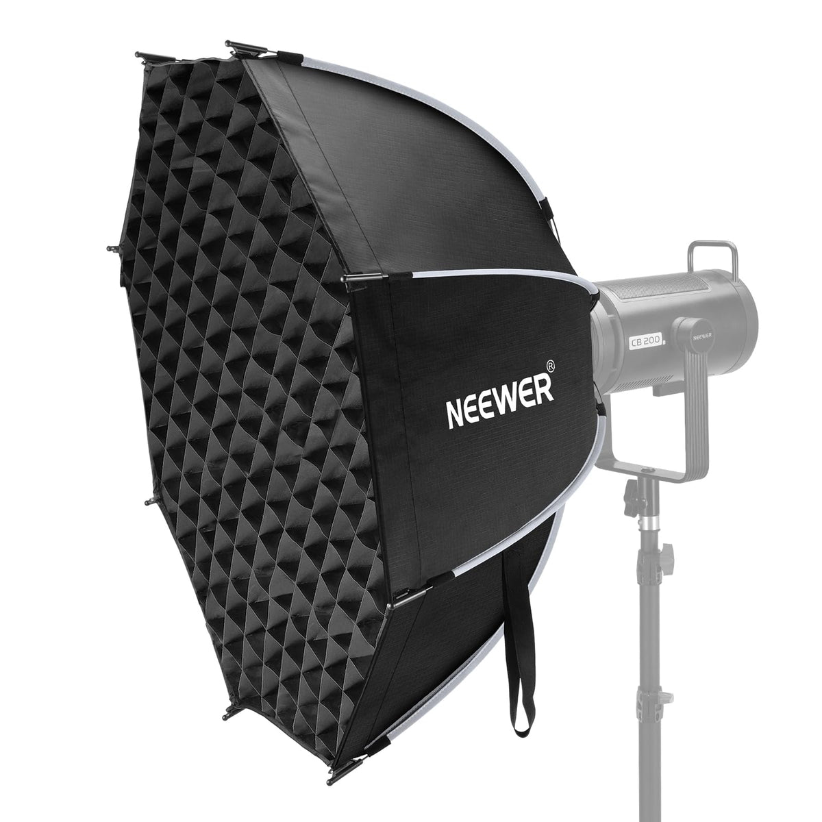 NEEWER 35.4'' Softbox Octagonal, Liberacion Rapida Parabolic Softbox,NS92P | Montura Bowens, Diffusers, Grid, Bolsa Compatible con Aputure 120d Compatible con Godox SL60w NEEWER Q4 AS600B CB300B Q300