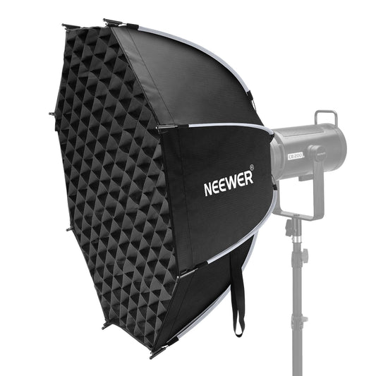 NEEWER 35.4'' Softbox Octagonal, Liberacion Rapida Parabolic Softbox,NS92P | Montura Bowens, Diffusers, Grid, Bolsa Compatible con Aputure 120d Compatible con Godox SL60w NEEWER Q4 AS600B CB300B Q300