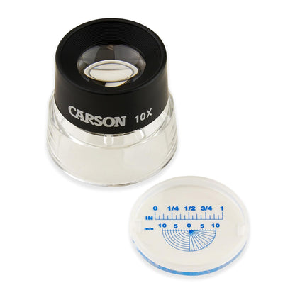 Carson LumiLoupe 10X Power Stand Magnifier With Dual Lens (LL-20)