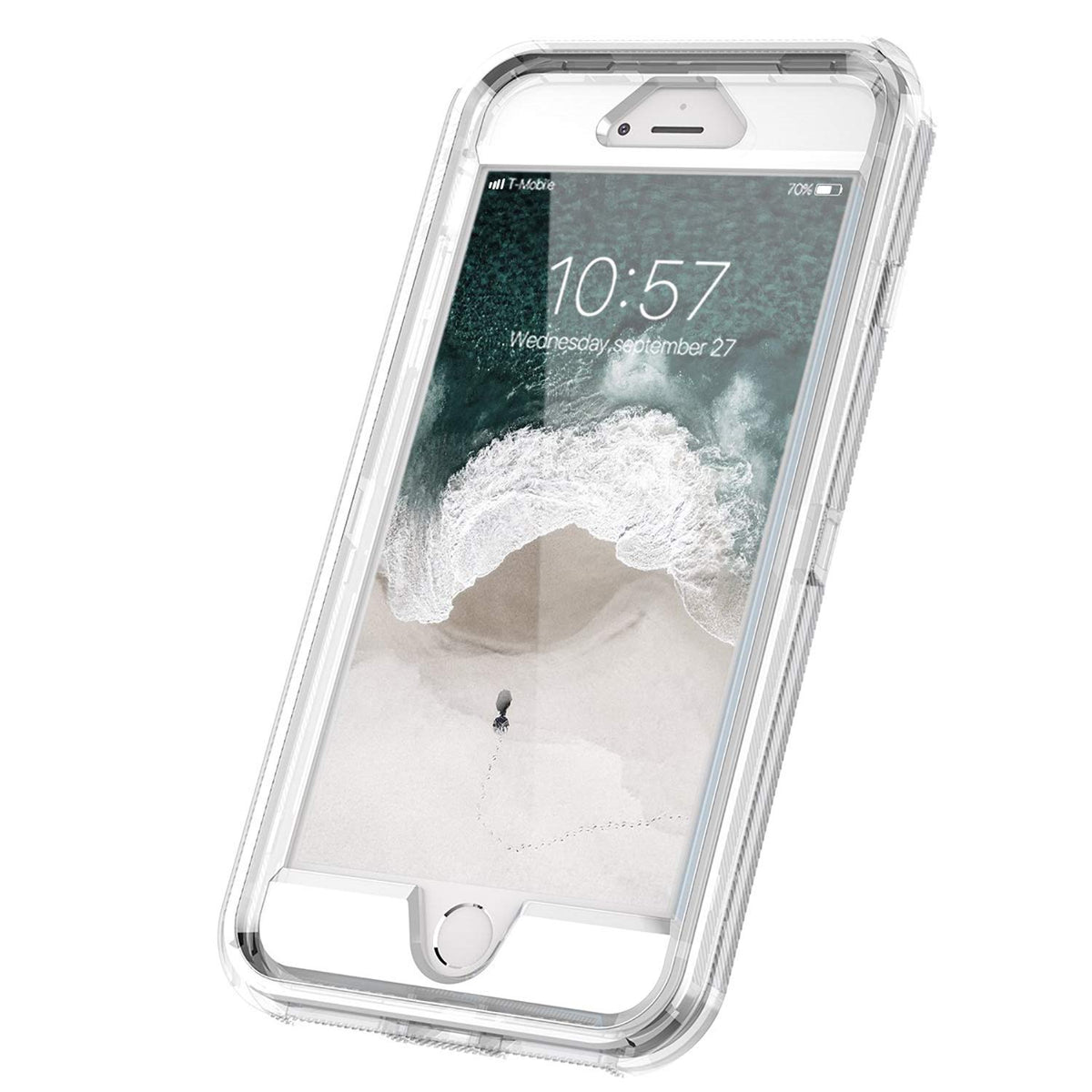 ORIbox - Funda Compatible con iPhone 7 Plus, Compatible con iPhone 8 Plus, Resistente a los Golpes, anticaída, Transparente, Color Transparente