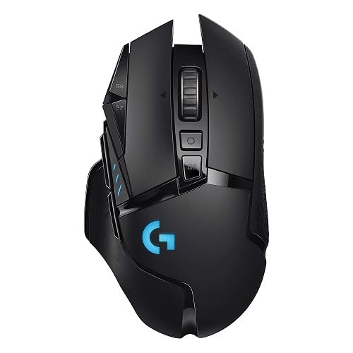 Logitech G502 Lightspeed Mouse Inalámbrico Gamer, Hero 25K, 25,600 dpi, RGB, Peso Reducido, 11 Botones Programables, Batería de Larga Duración, con POWERPLAY, PC, Color Negro