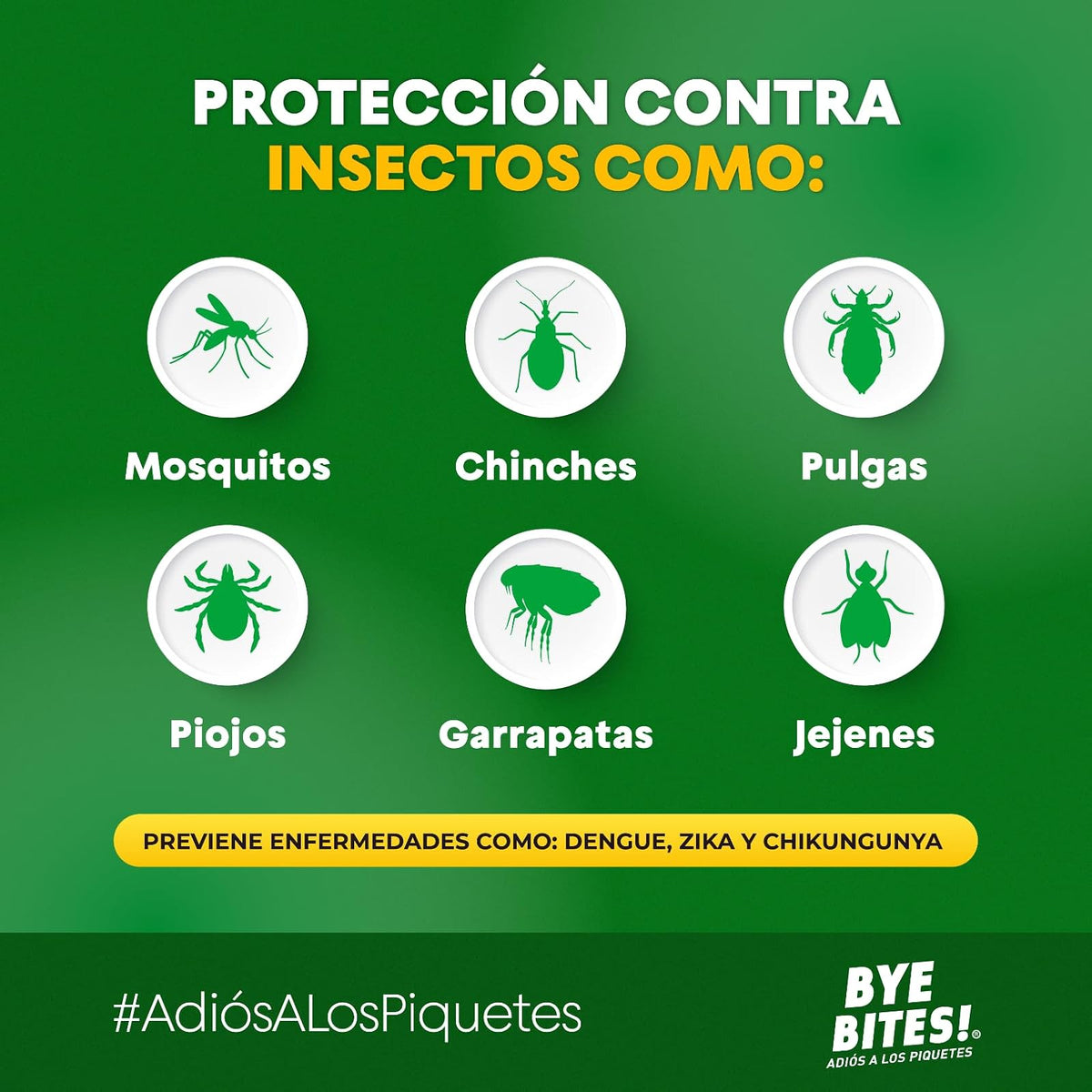 BYE BITES Repelente de Mosquitos NATURAL en Spray - Con Geraniol, Citronela y Eucalipto, Fórmula Natural y Biodegradable - En DUOPACK de 130 ml c/pieza - Protégete de los Insectos