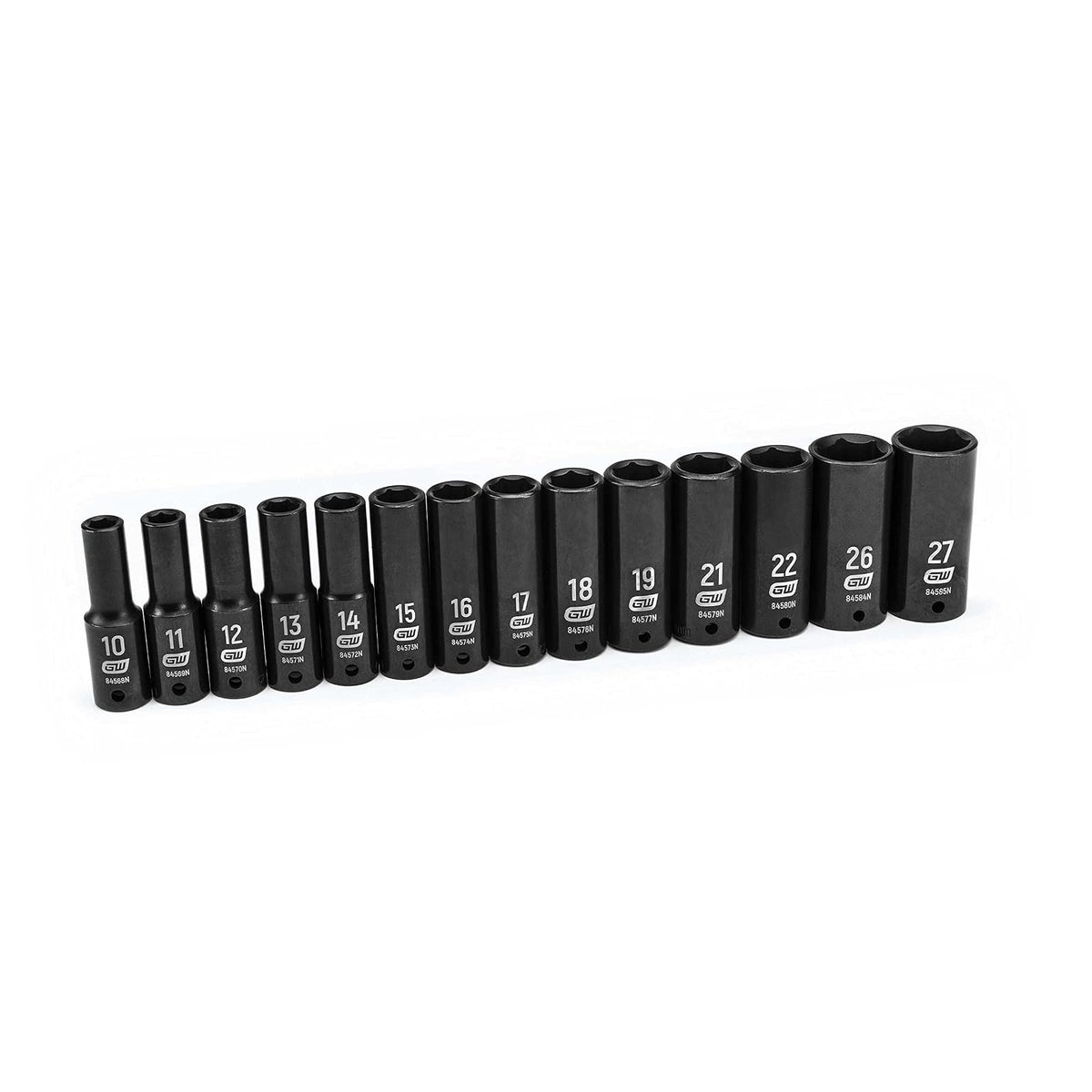 GEARWRENCH 84955N - Juego de llaves de impacto profundo de 1,27 cm, 14 unidades