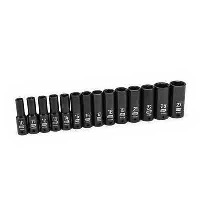 GEARWRENCH 84955N - Juego de llaves de impacto profundo de 1,27 cm, 14 unidades