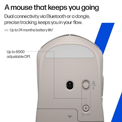 HP Mouse 400 Quiet, Inalámbrico, Silencioso, Maple (AZ7B6AA)
