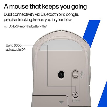 HP Mouse 400 Quiet, Inalámbrico, Silencioso, Maple (AZ7B6AA)