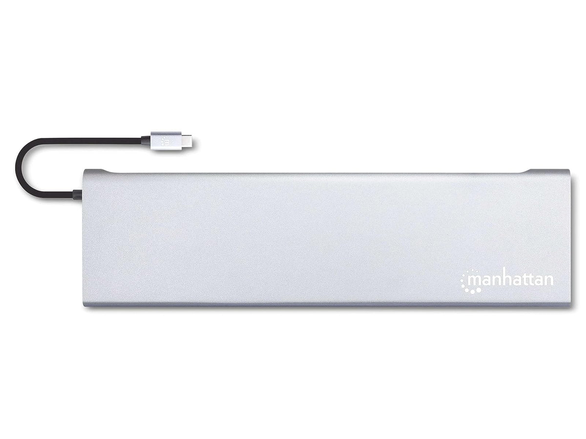 Manhattan 130578 - Estación Docking USB-C 11 en 1 con MST para Tres monitores