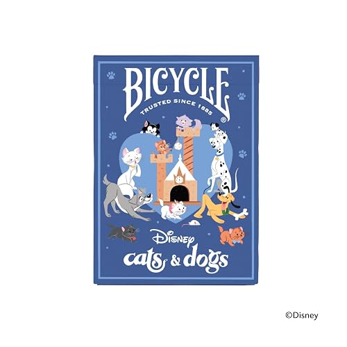 Naipes inspirados en Gatos y Perros de Disney, con Lady and The Tramp, Chesire Cat, 101 Dalmations, Yzma y Mucho más