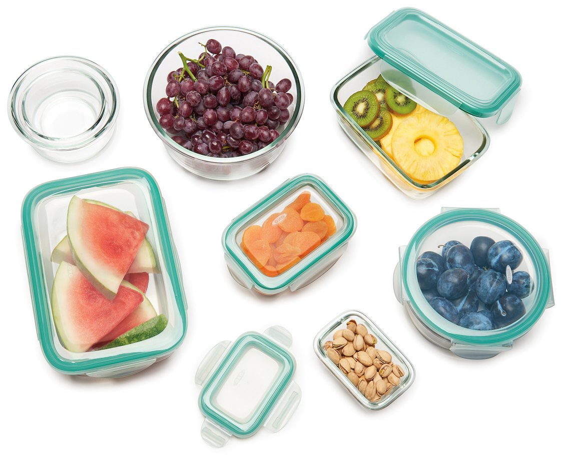 OXO Good Grips 1.6 cup SNAP Leakproof Glass Rectangle Food Storage Container