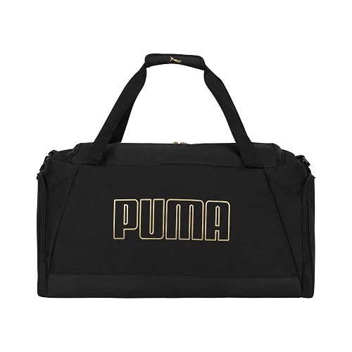 Puma Evercat Accelerator Bolsa de Lona | Negro/Oro, uno-talla, correa ajustable extraíble, bolsillo para zapatos
