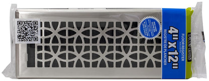 Decor Grates ECH412-NKL, Eclipse - Registro de Piso, 4 x 12 Pulgadas, níquel Cepillado