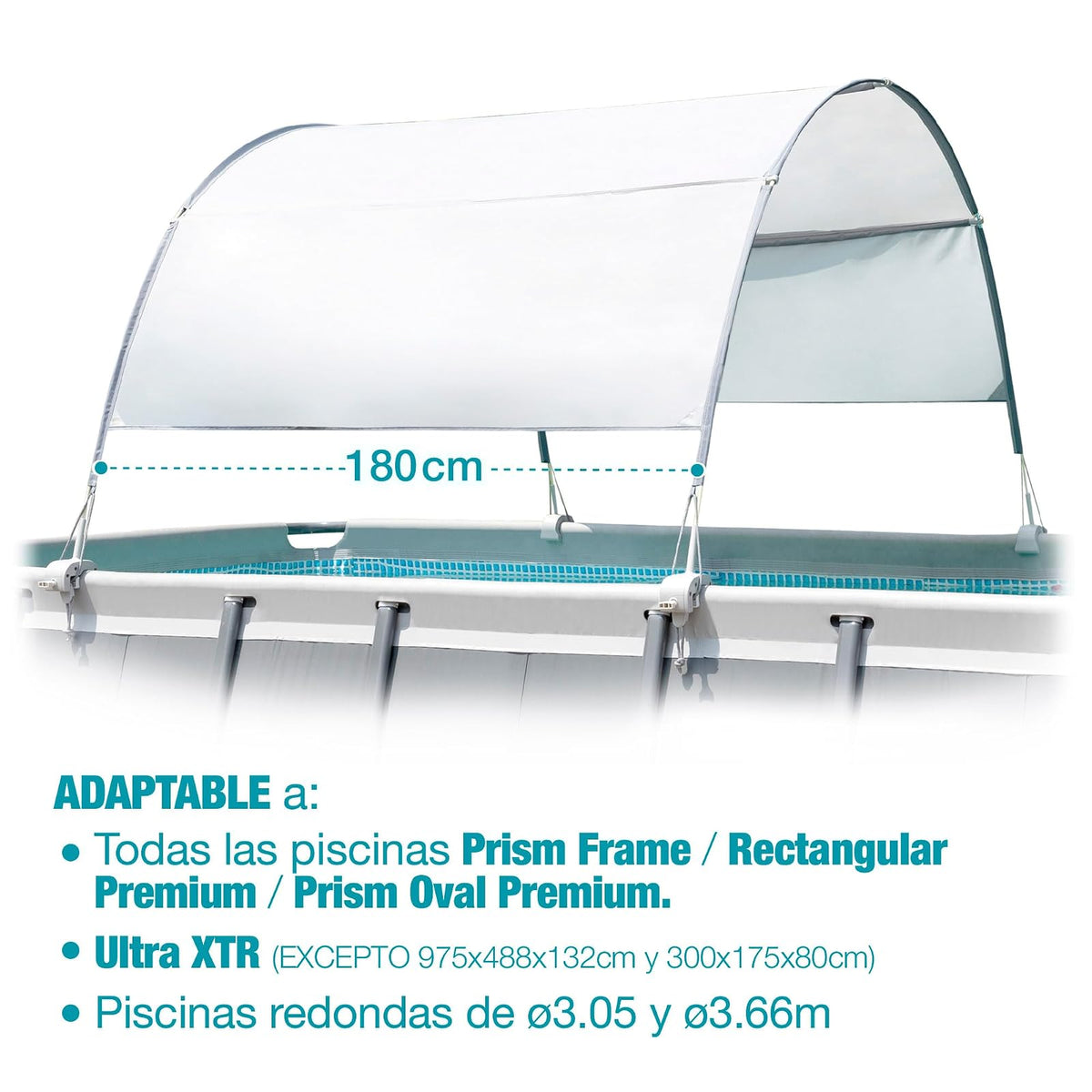 Intex 28054 Toldo para Piscina Rectangular de 9 pies y más pequeña